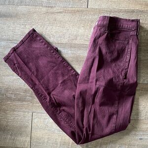 Not Your Daughters Jeans NYDJ Deep Burgundy Straight Leg Denim Jeans